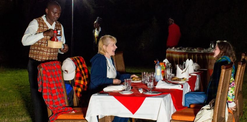 Enjoy gourmet dining under the African sky, with locally inspired dishes prepared by our expert